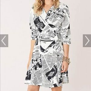 Dvf newspaper wrap dress
